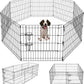 Pet Playpen Puppy Playpen Kennels Dog Fence Exercise Pen Gate Fence Foldable Dog Crate 8 Panels 24 Inch Kennels Pen Playpen Options Ideal for Pet Animals Outdoor Indoor (24 Inch)