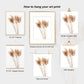 Boho Wall Art Modern Farmhouse Bathroom Decor Cute Pampas Grass Wall Decor Botanical Prints Beige Room Aesthetic Neutral Kitchen Bedroom Decor Set of 4(UNFRAMED 8X10In)