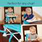 Omniboost Travel Booster Seat with Tray for Baby | Folding Portable Baby Booster Seat for Dining Table, Camping, Beach, Grandma’S | Tip-Free Design Straps to Kitchen Chairs - Booster Chair