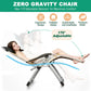 ABORON Zero Gravity Chair, Lawn Recliner, Reclining Patio Lounger Chair, Folding Portable Chaise, with Soft Cushion, Cup Holder, Adjustable Headrest
