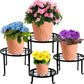 4 Pack Metal Plant Stands for Flower Pot, Heavy Duty Potted Holder, Indoor Outdoor Metal Rustproof Iron Garden Container round Supports Rack for Planter