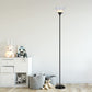 LIGHTACCENTS Black Metal Floor Lamp with Opal White Cone Shade. Model 6113-21 Standing Pole Torch Floor Lamp Torchiere Super Bright Floor Lamp ( Black Finish )