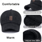Winter for Men Outdoor Hat, Adjustable Warm Sport Golf Baseball Cap Hats Dad Caps Earflaps Thicken 55-60CM