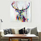 Rainbow Color Deer Animal Oil Painting Canvas Wall Art Living Room Home Décor