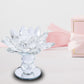 Home Decor Table Top Decoration White Crystal Lotus Flower Candle Holder