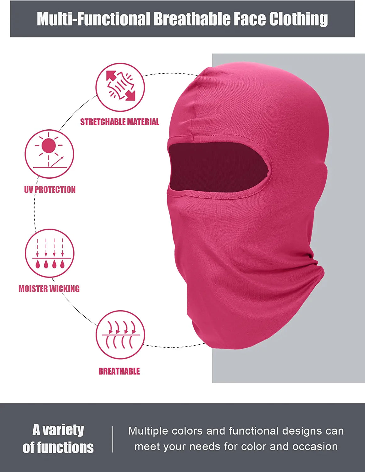 SATINIOR 9 Pcs Ski Mask for Men Full Face Helmet Mask Balaclava Winter Neck Gaiter Outdoor Cycling Windproof Hood