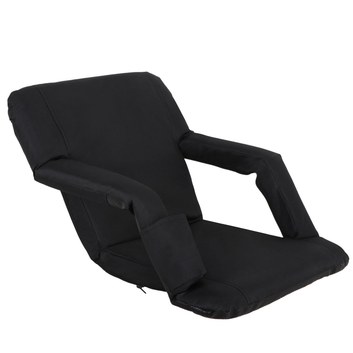 Set of Two 5 Reclining Positions Tiltable Stadium Seat Concert Bleacher Chair