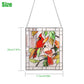 Stained Acrylic Rectangle Window Suncatcher Hanging Panel Home Decor +Chain Gift