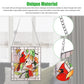 Stained Acrylic Rectangle Window Suncatcher Hanging Panel Home Decor +Chain Gift