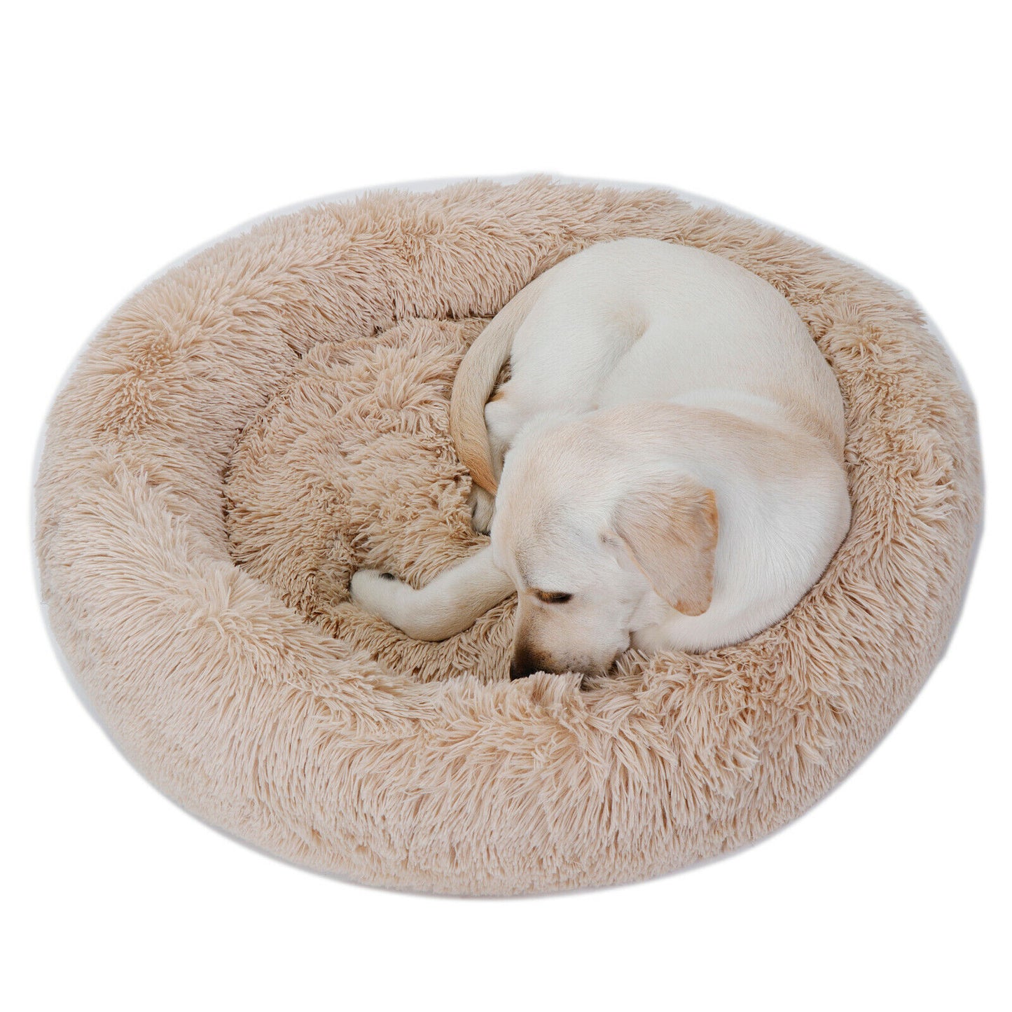 30"X30" Pet Bed Dog Cat Donut Cuddler Cushion Mats Machine Shaggy Fluffy