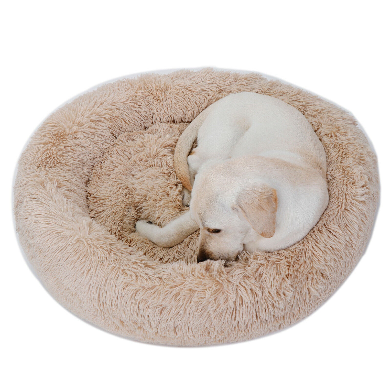 30"X30" Pet Bed Dog Cat Donut Cuddler Cushion Mats Machine Shaggy Fluffy