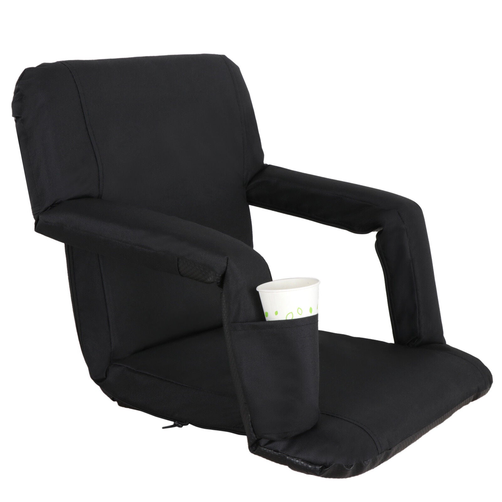Set of Two 5 Reclining Positions Tiltable Stadium Seat Concert Bleacher Chair