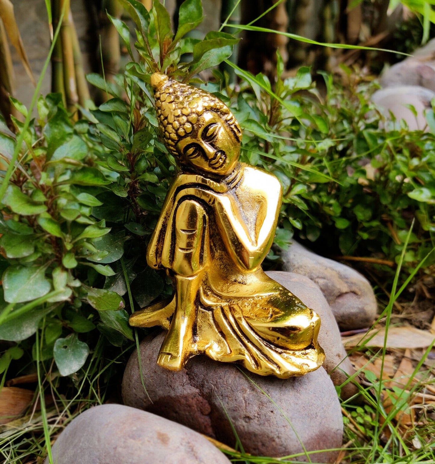 Buddha Statue Figurine Theravada Home Car Dashboard Decor Buddhism Nonbreakable