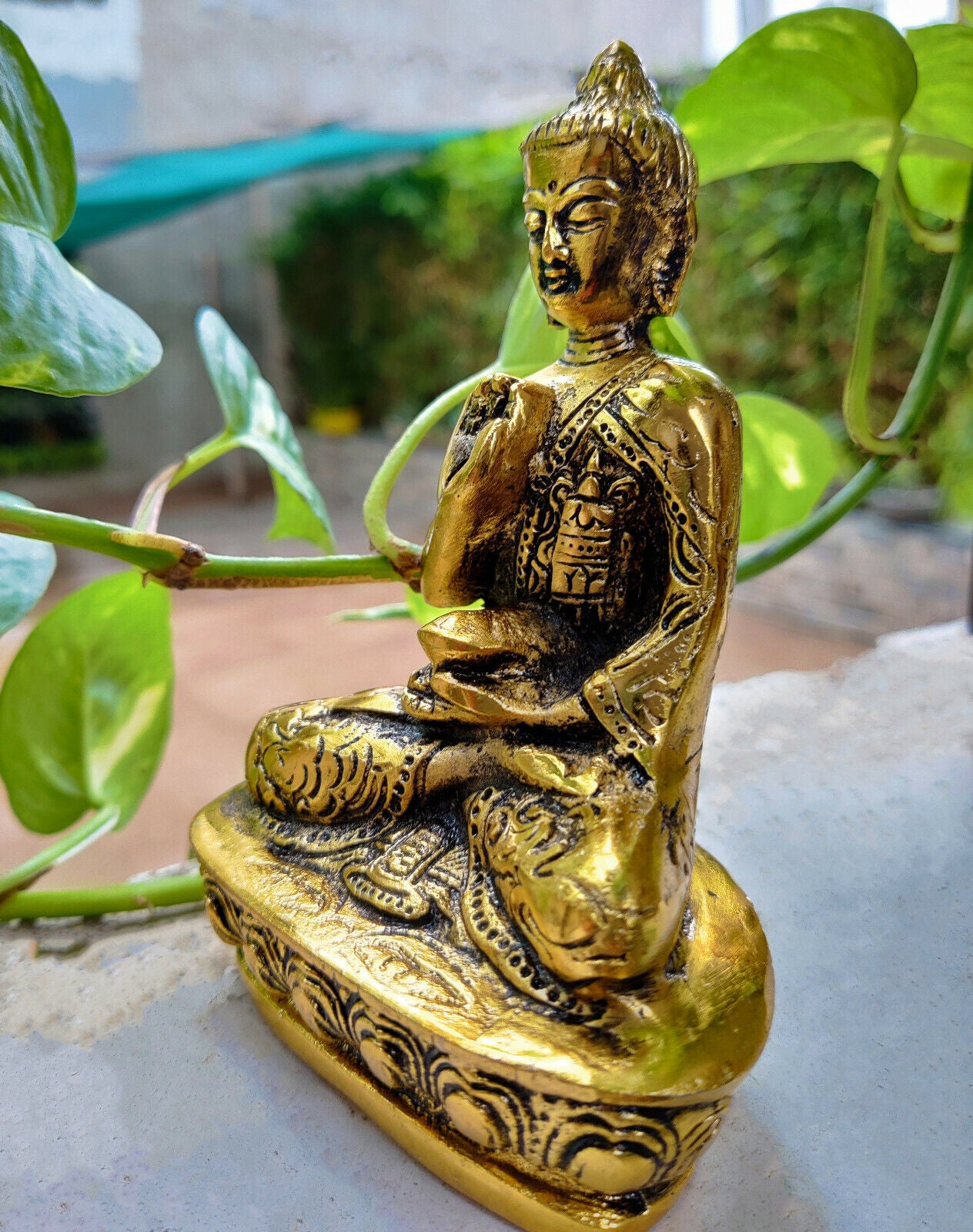 Buddha Statue Figurine Theravada Home Car Dashboard Decor Buddhism Nonbreakable