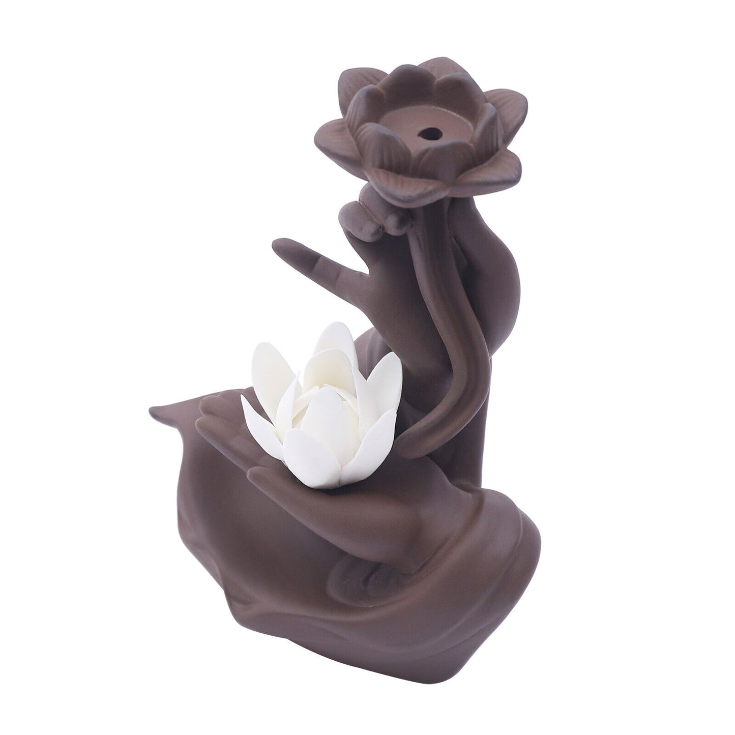 Buddha'S-Hand and Lotus Censer Creative Reverse-Flow Incense Burner Home Decor