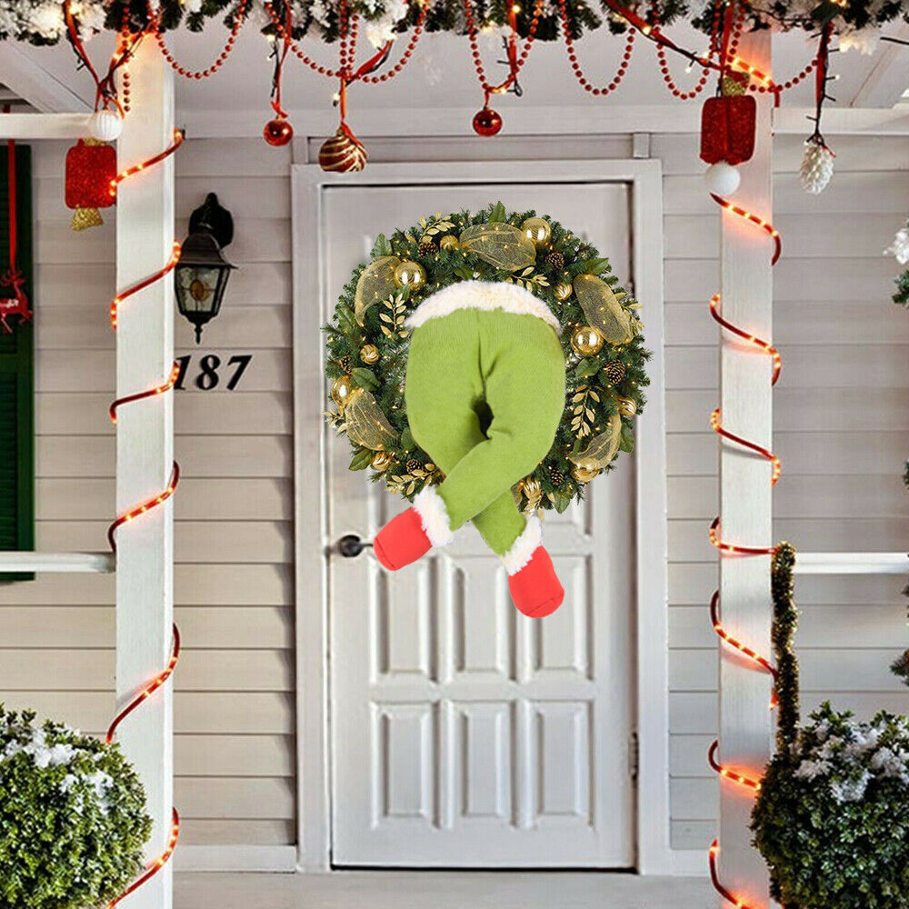 How The Grinch Stole Christmas Legs Plush Doll  Xmas Tree Wreath Decor Props