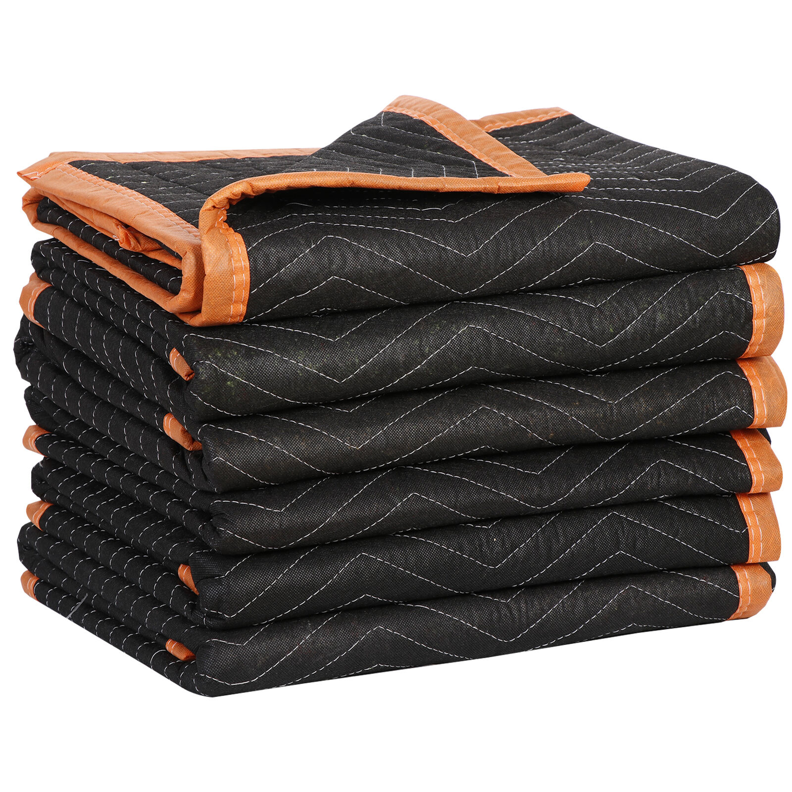6PCS Professional Shipping Blankets Fabric 40" X 72" Durable Moving&Packing Pads