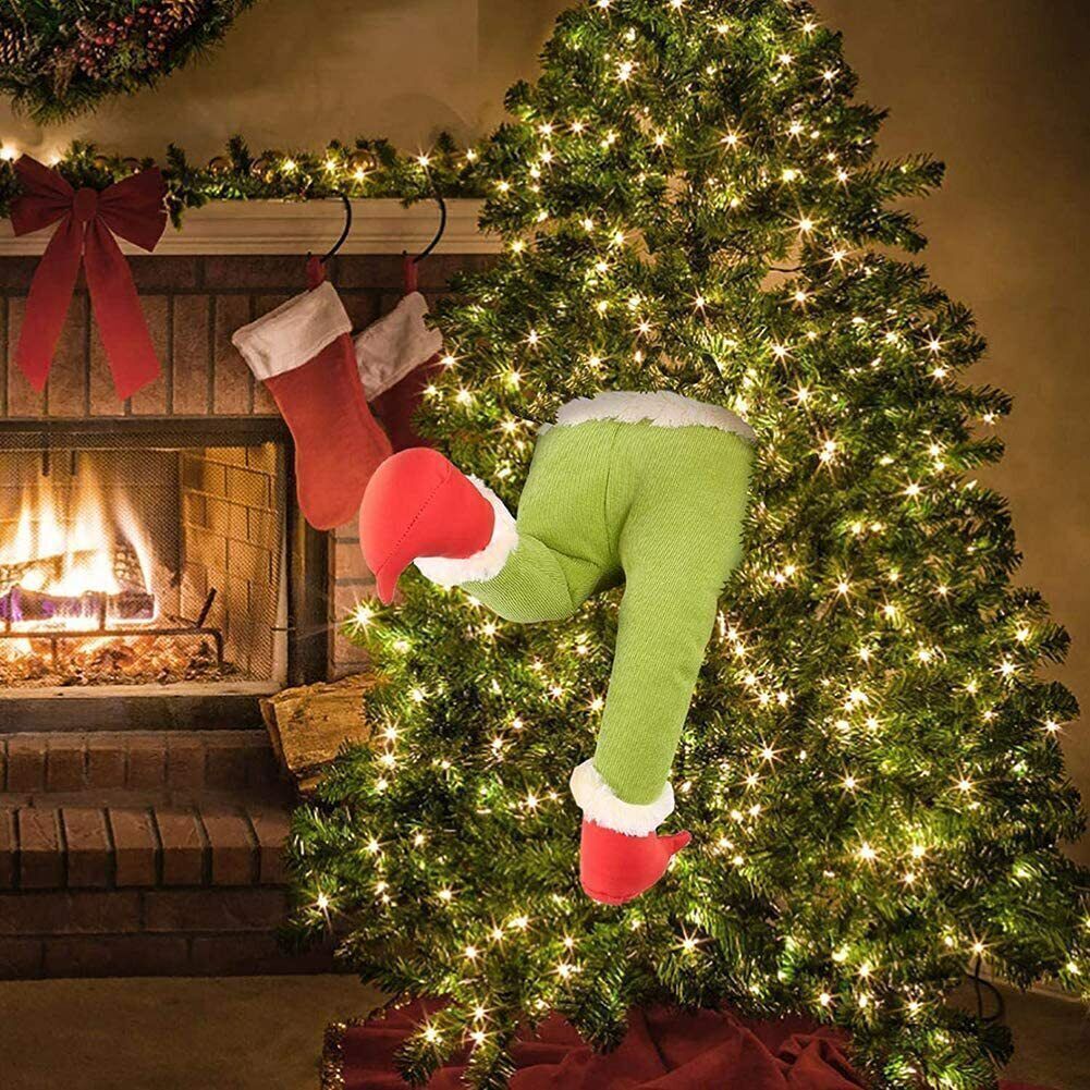 How The Grinch Stole Christmas Legs Plush Doll  Xmas Tree Wreath Decor Props