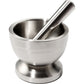 Stainless Steel Mortar & Pestle Spice Grinder Molcajete Heavy Duty, BPA Free, 4"
