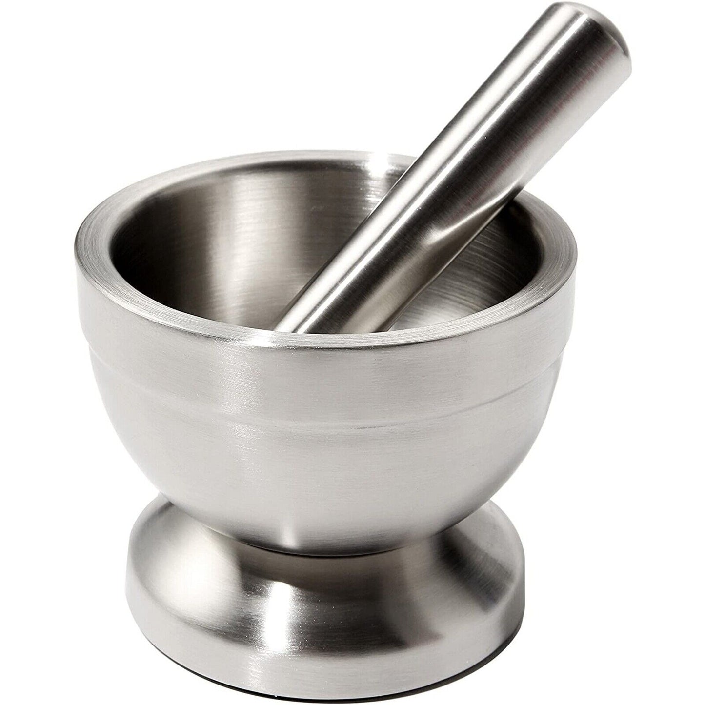 Stainless Steel Mortar & Pestle Spice Grinder Molcajete Heavy Duty, BPA Free, 4"