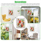 Stained Acrylic Rectangle Window Suncatcher Hanging Panel Home Decor +Chain Gift