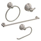 4 Piece Bathroom Hardware Accessories Set with 24" Towel Bar - Brushed Nickel
