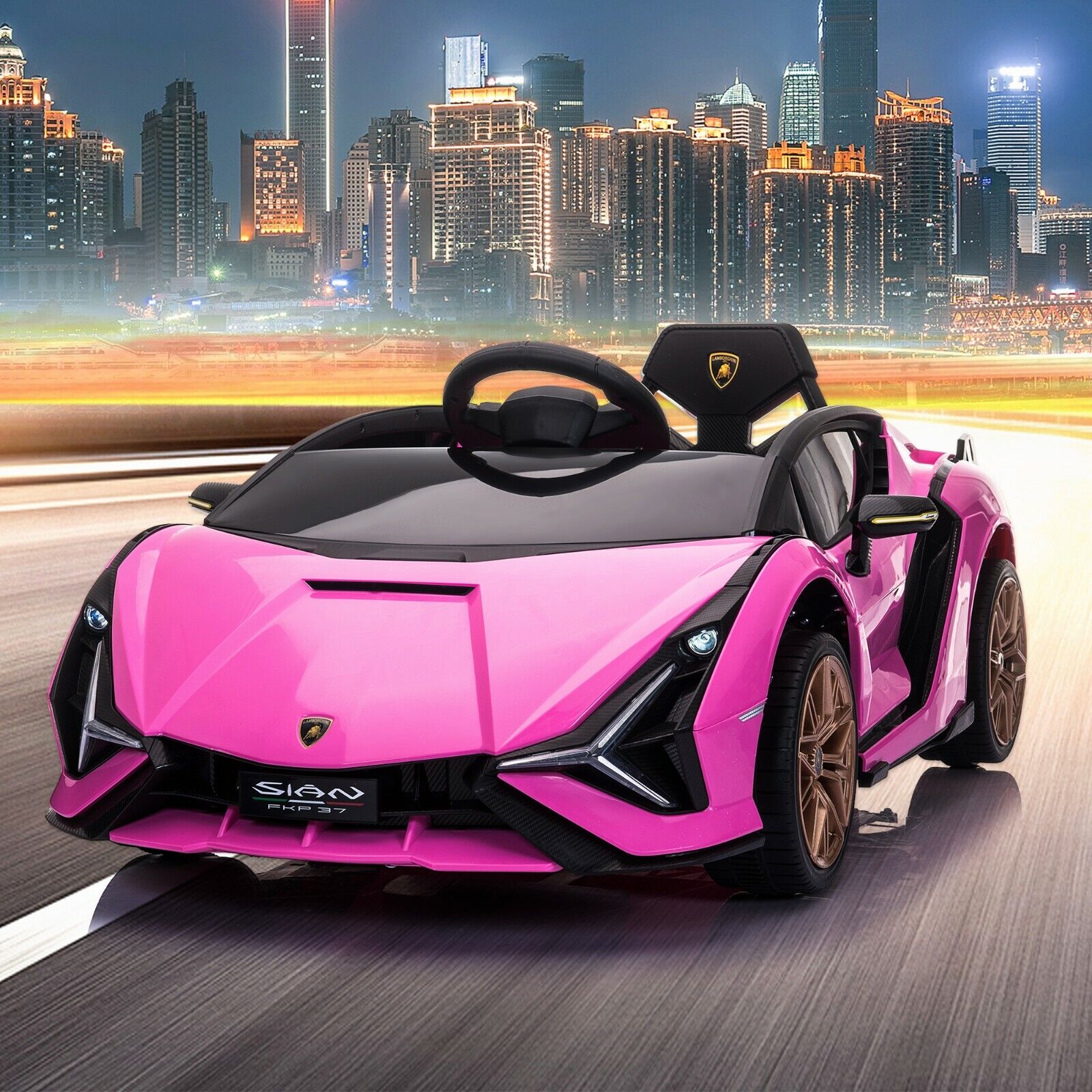 12V Electric Kids Ride on Car Lamborghini Sian W/Remote Control & MP3 Kids Gift