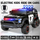 Electric 12V Battery Kids Ride on Police Car Truck 6Wheels+Led+In