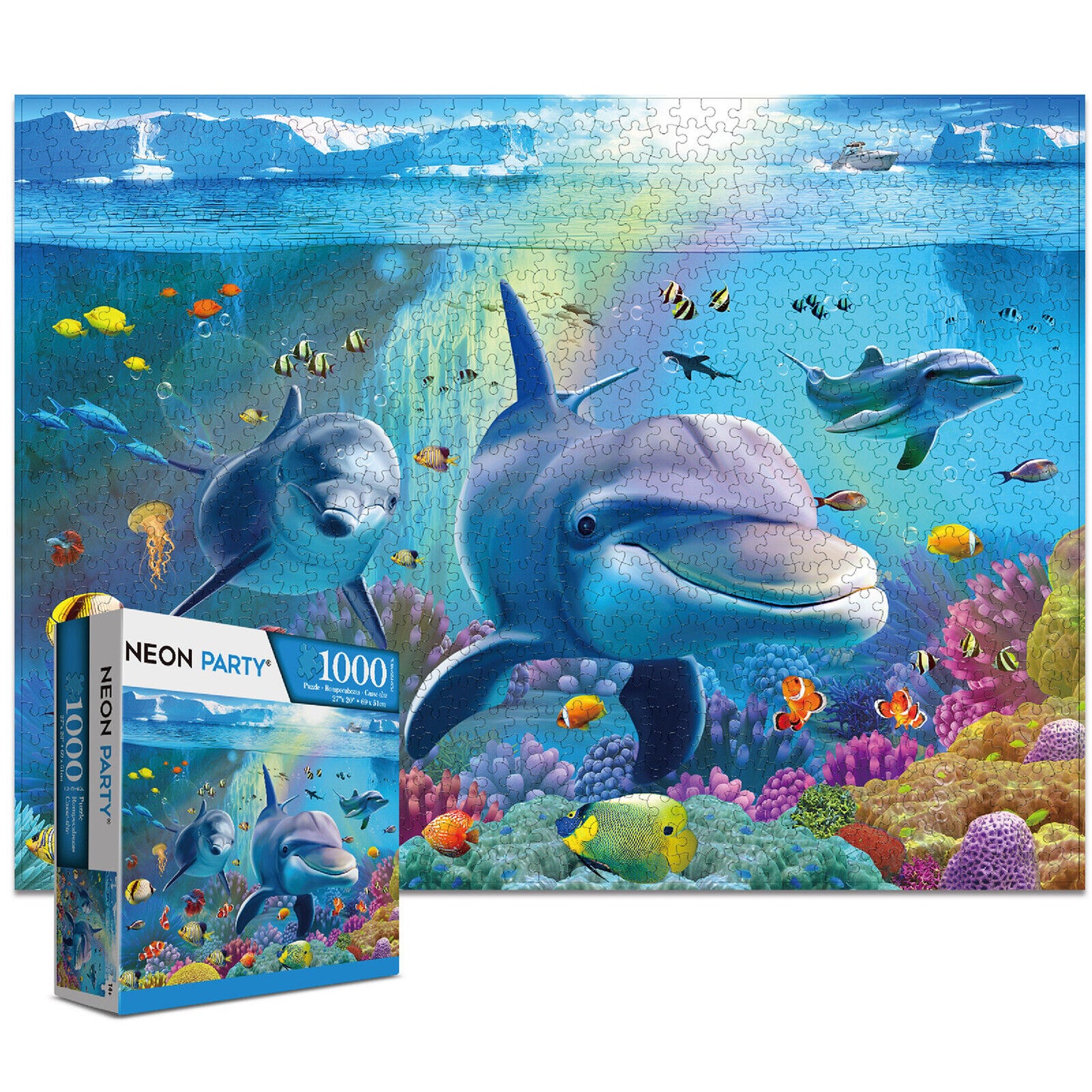 1000 Pieces Jigsaw Puzzles for Adults Kids-Seaworld Education Learning Tools Toy