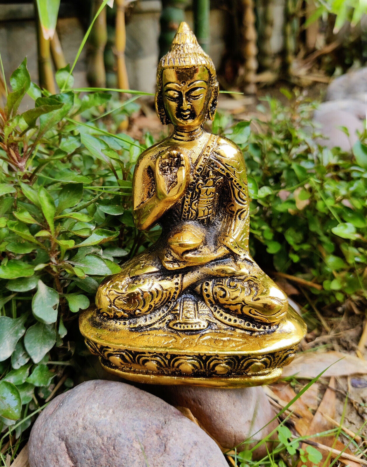 Buddha Statue Figurine Theravada Home Car Dashboard Decor Buddhism Nonbreakable