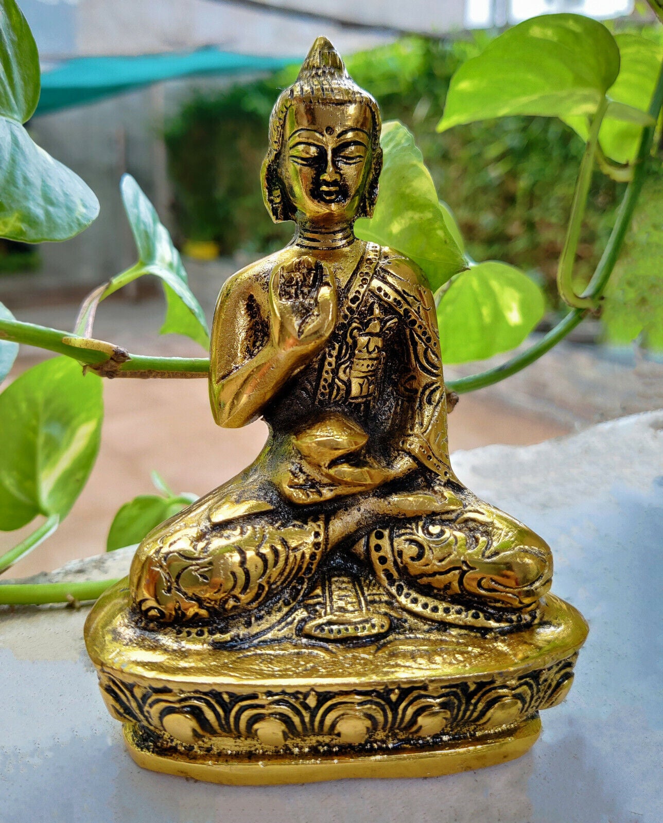 Buddha Statue Figurine Theravada Home Car Dashboard Decor Buddhism Nonbreakable