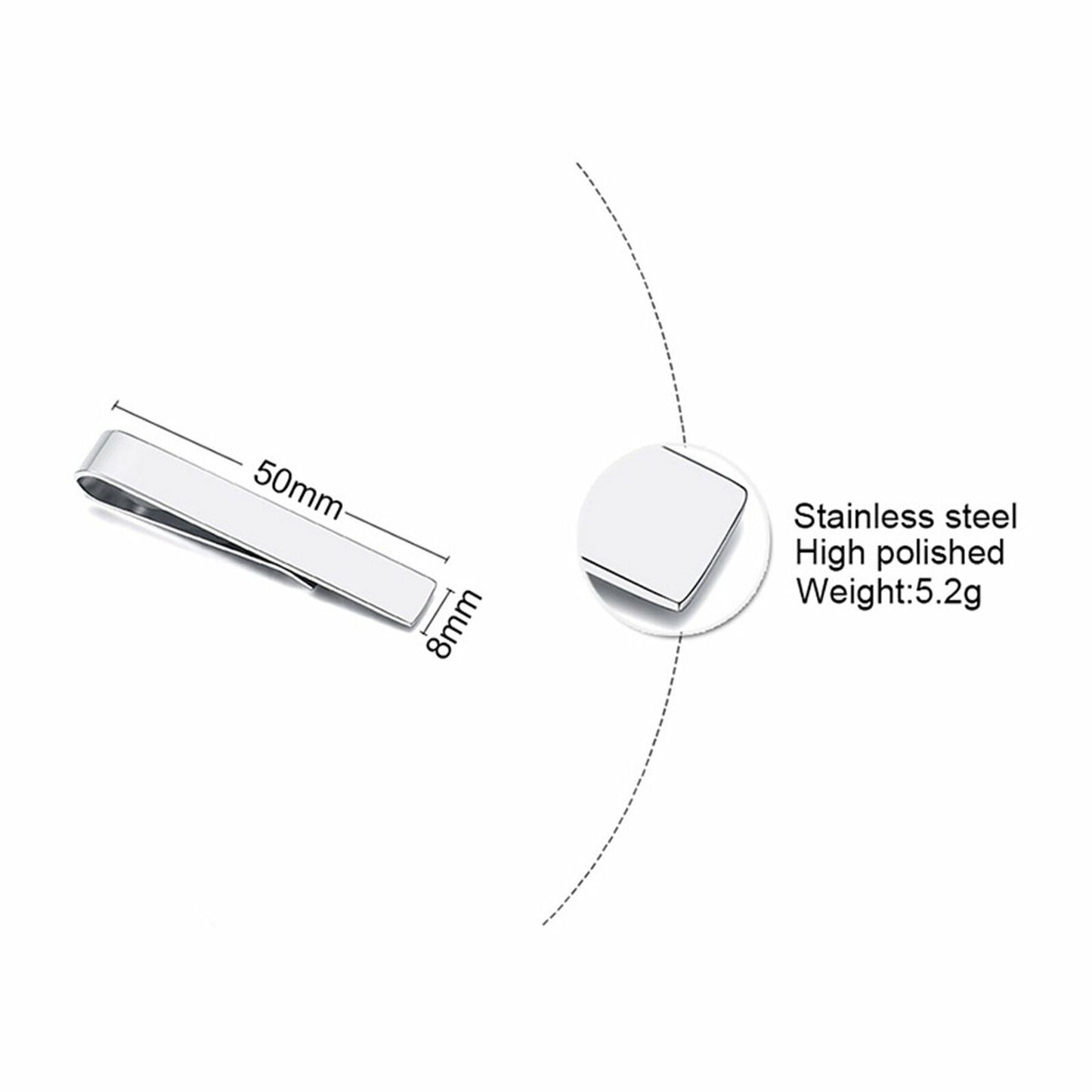 3Pcs Mens Stainless Steel Tie Clip Necktie Bar Clasp Clamp Pin Gold Black Silver