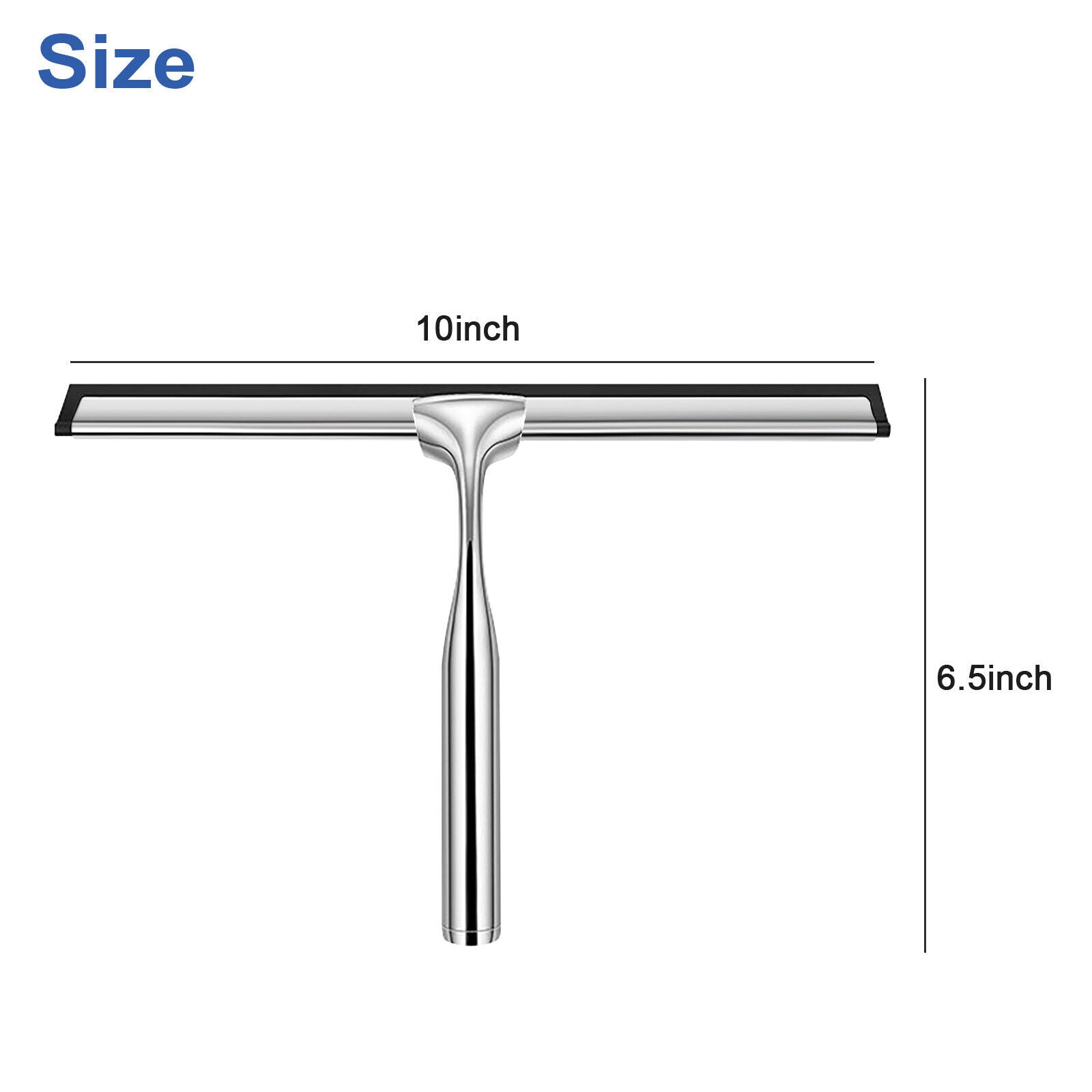 Window Squeegee Shower Cleaner Car Glass Wash Water Wiper Stainless Steel Blade