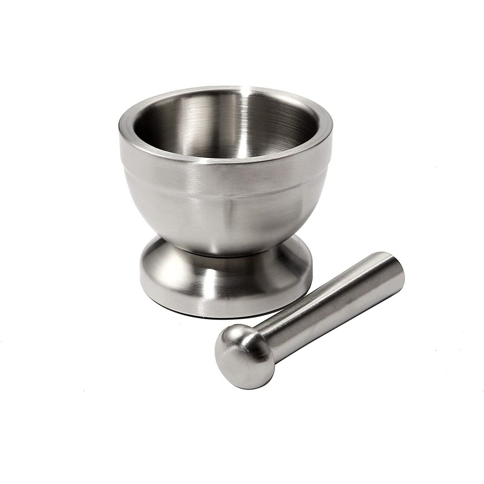 Stainless Steel Mortar & Pestle Spice Grinder Molcajete Heavy Duty, BPA Free, 4"