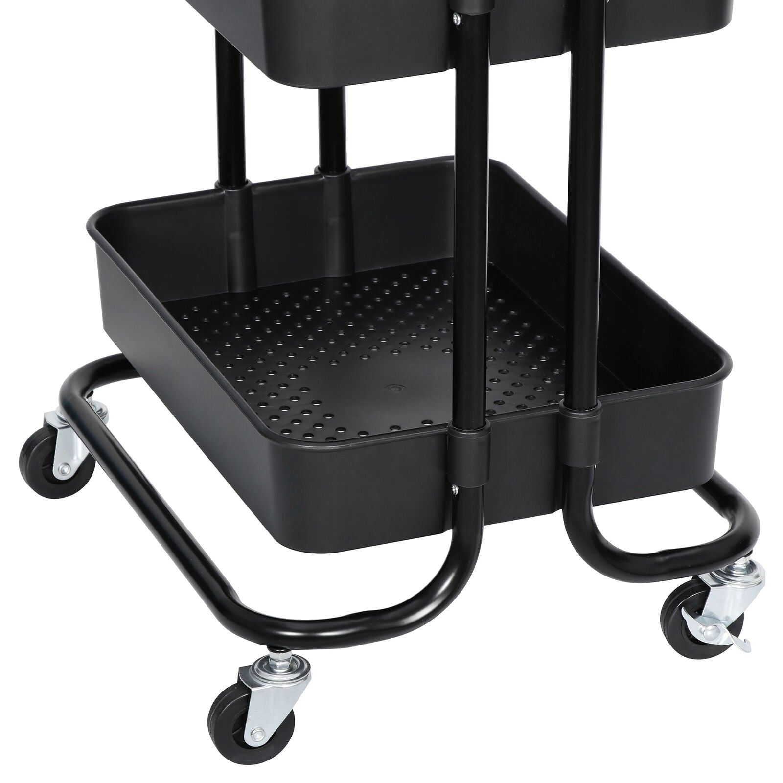 3 Tier Rolling Utility Cart Kitchen Cart Storage Shelves with Roller Wheels