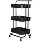 3 Tier Rolling Utility Cart Kitchen Cart Storage Shelves with Roller Wheels