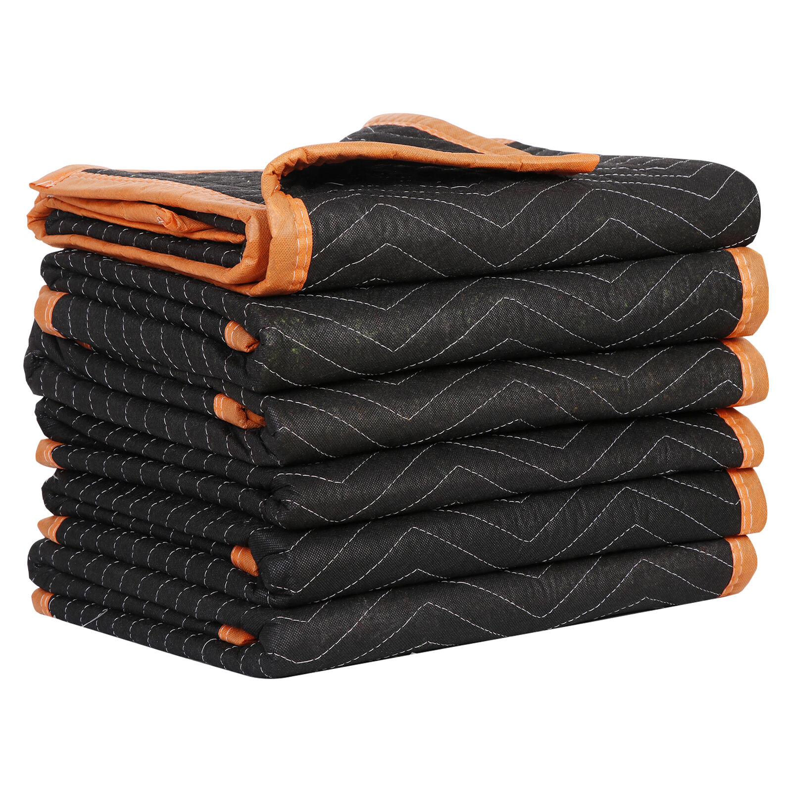 6PCS Professional Shipping Blankets Fabric 40" X 72" Durable Moving&Packing Pads