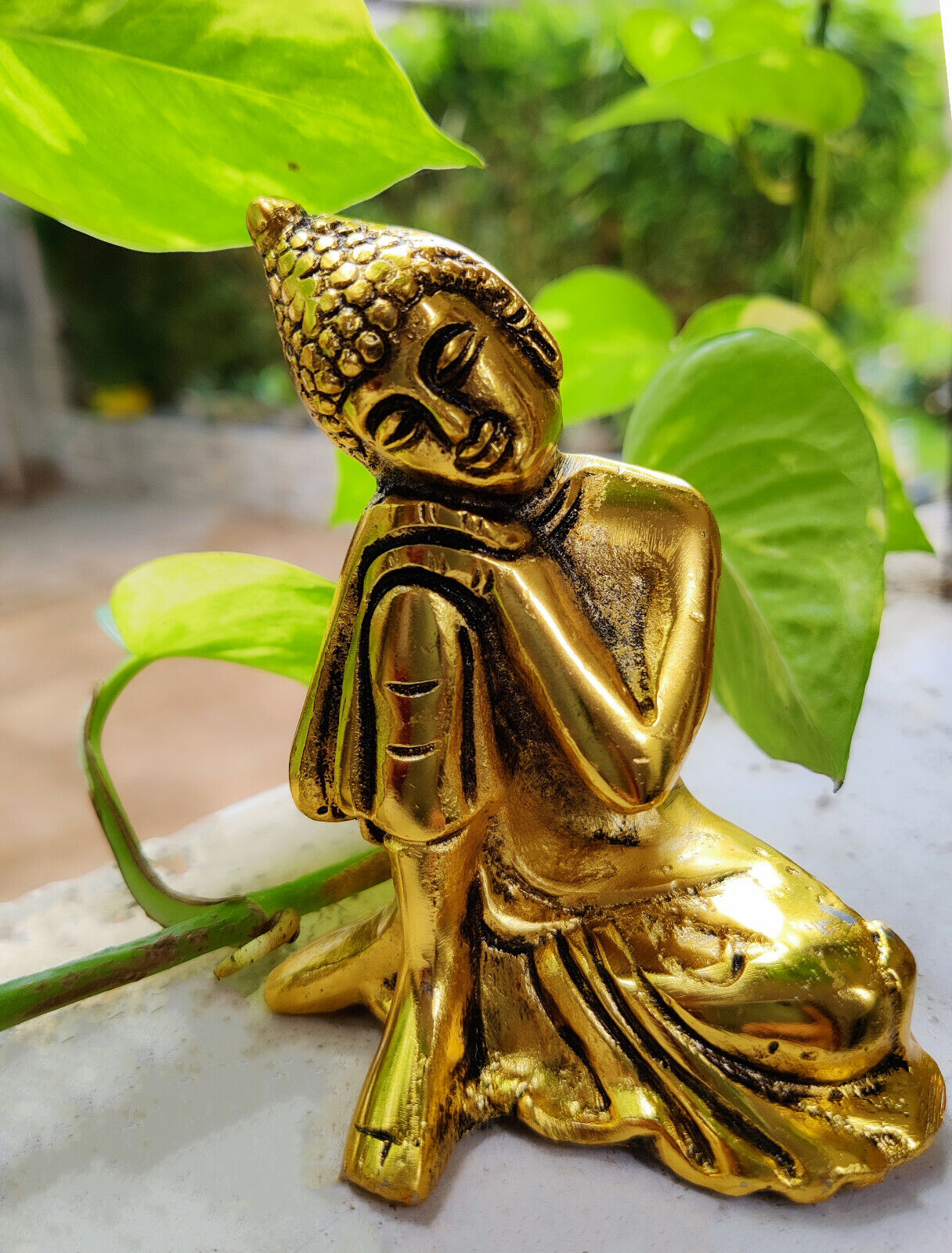 Buddha Statue Figurine Theravada Home Car Dashboard Decor Buddhism Nonbreakable