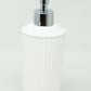 JLA Home Rose Ceramic and Wood Soap / Lotion Pump Dispenser - Off-White