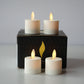Luminara Flameless Tealight Candles Moving Wick Ivory with Remote Timer Set of 4