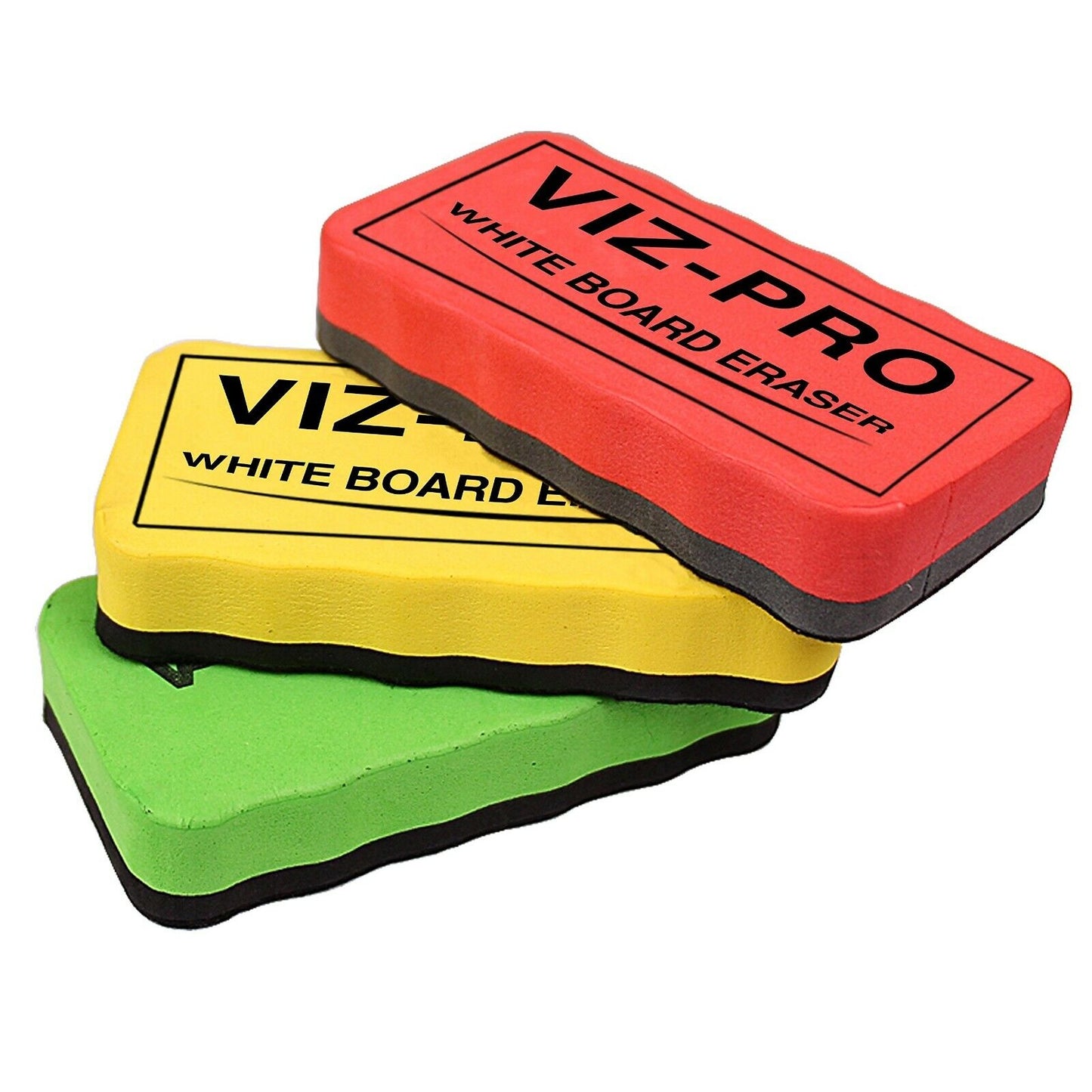 3 Pcs VIZ-PRO Magnetic Eraser for Whiteboard Dry Erase Board Marker Erasers