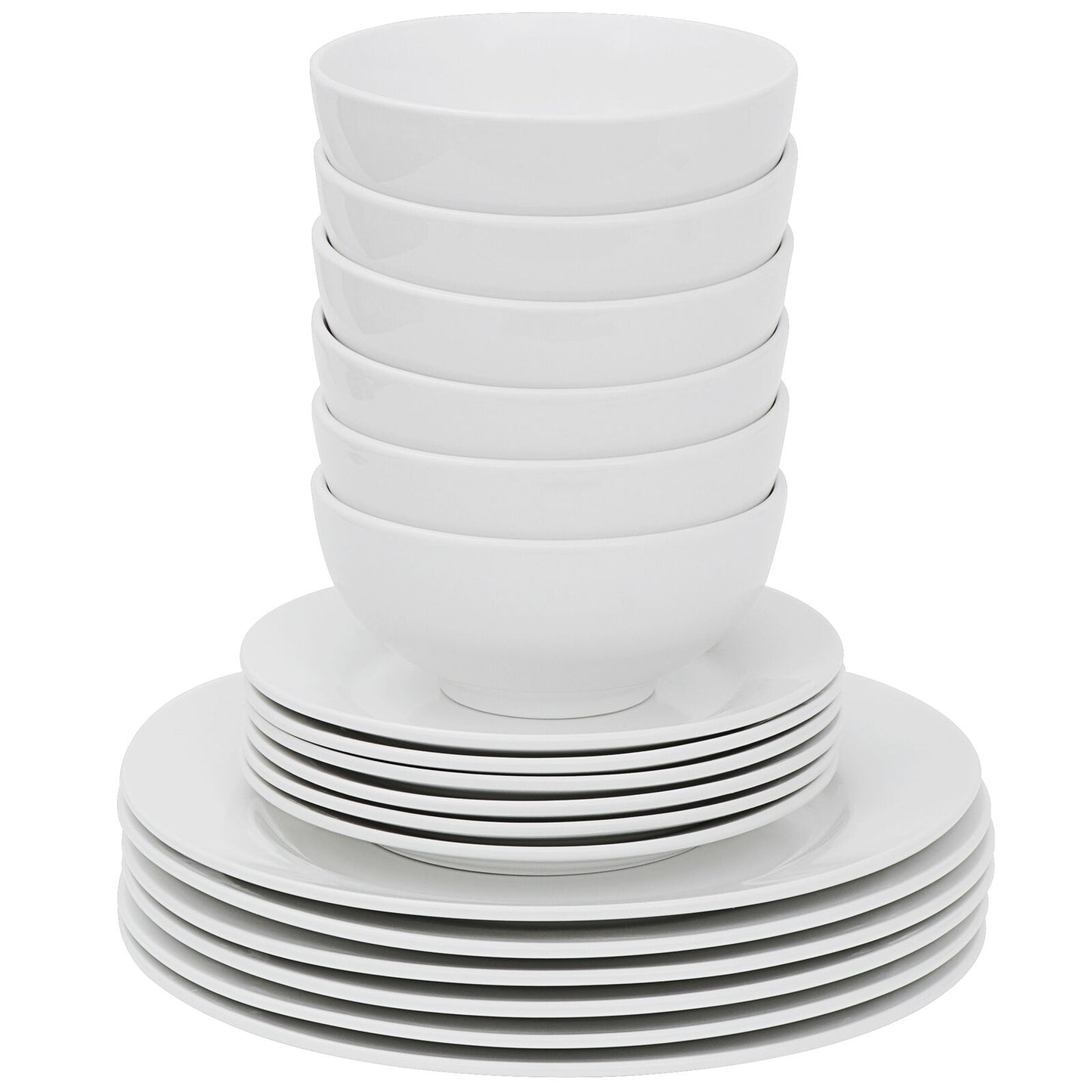 18-Piece Dinnerware Set Porcelain Kitchen Dinner Plates Bowls Mugs Dishes New