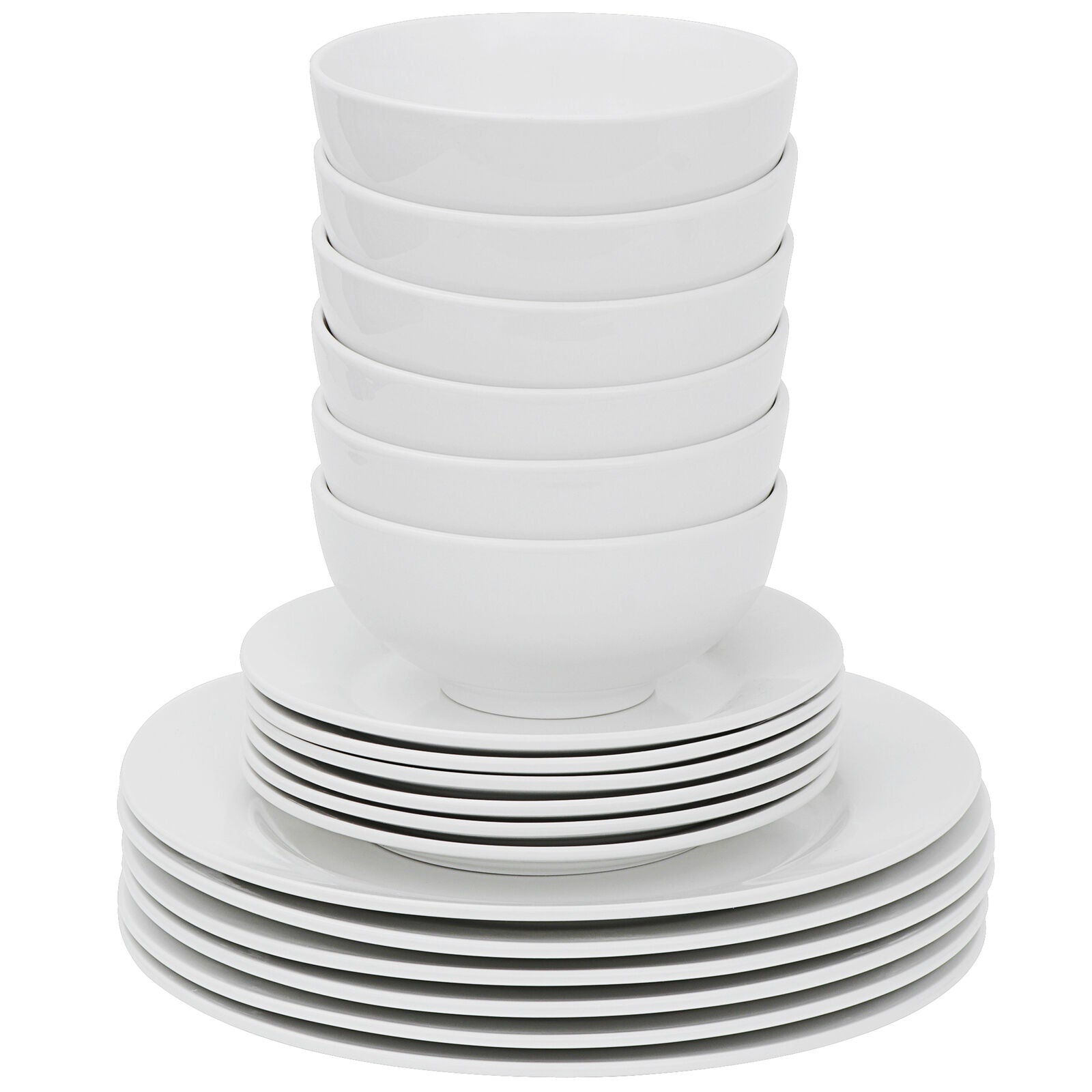 18-Piece Dinnerware Set Porcelain Kitchen Dinner Plates Bowls Mugs Dishes New