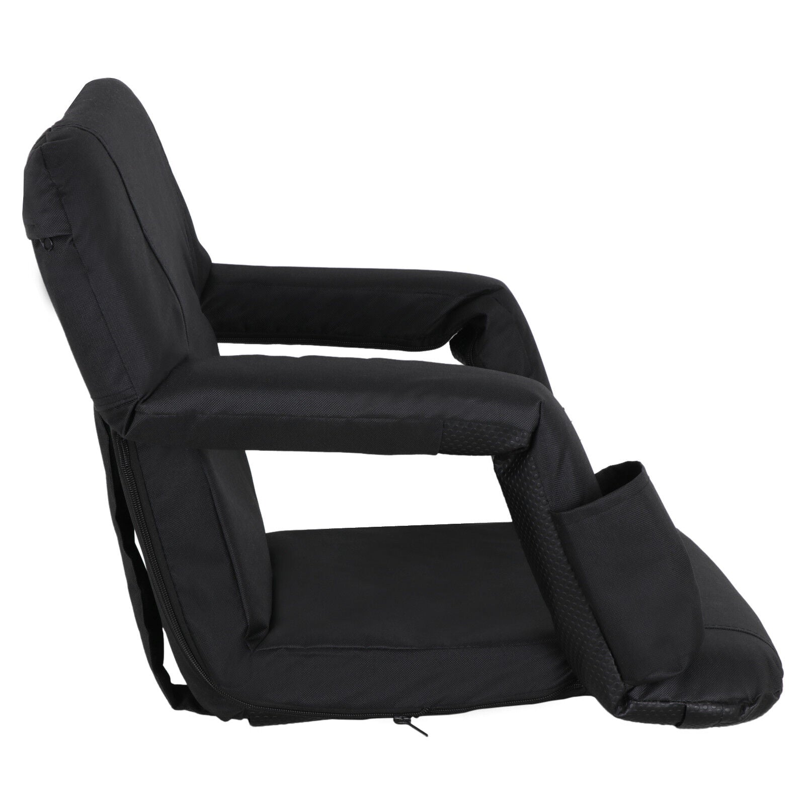 Set of Two 5 Reclining Positions Tiltable Stadium Seat Concert Bleacher Chair