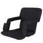 Set of Two 5 Reclining Positions Tiltable Stadium Seat Concert Bleacher Chair