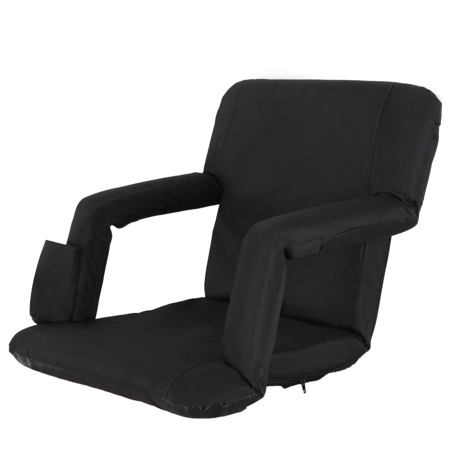 Set of Two 5 Reclining Positions Tiltable Stadium Seat Concert Bleacher Chair