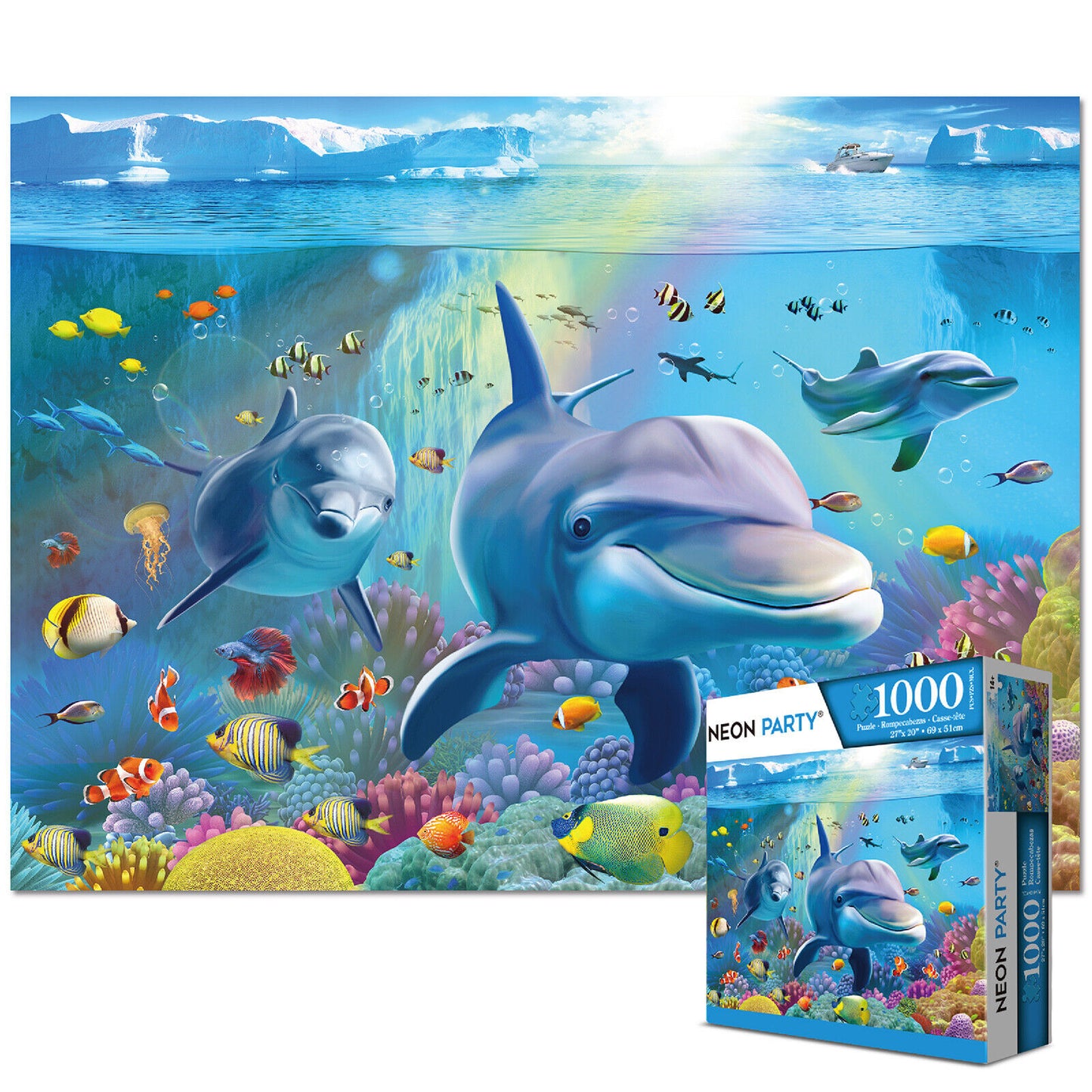 1000 Pieces Jigsaw Puzzles for Adults Kids-Seaworld Education Learning Tools Toy