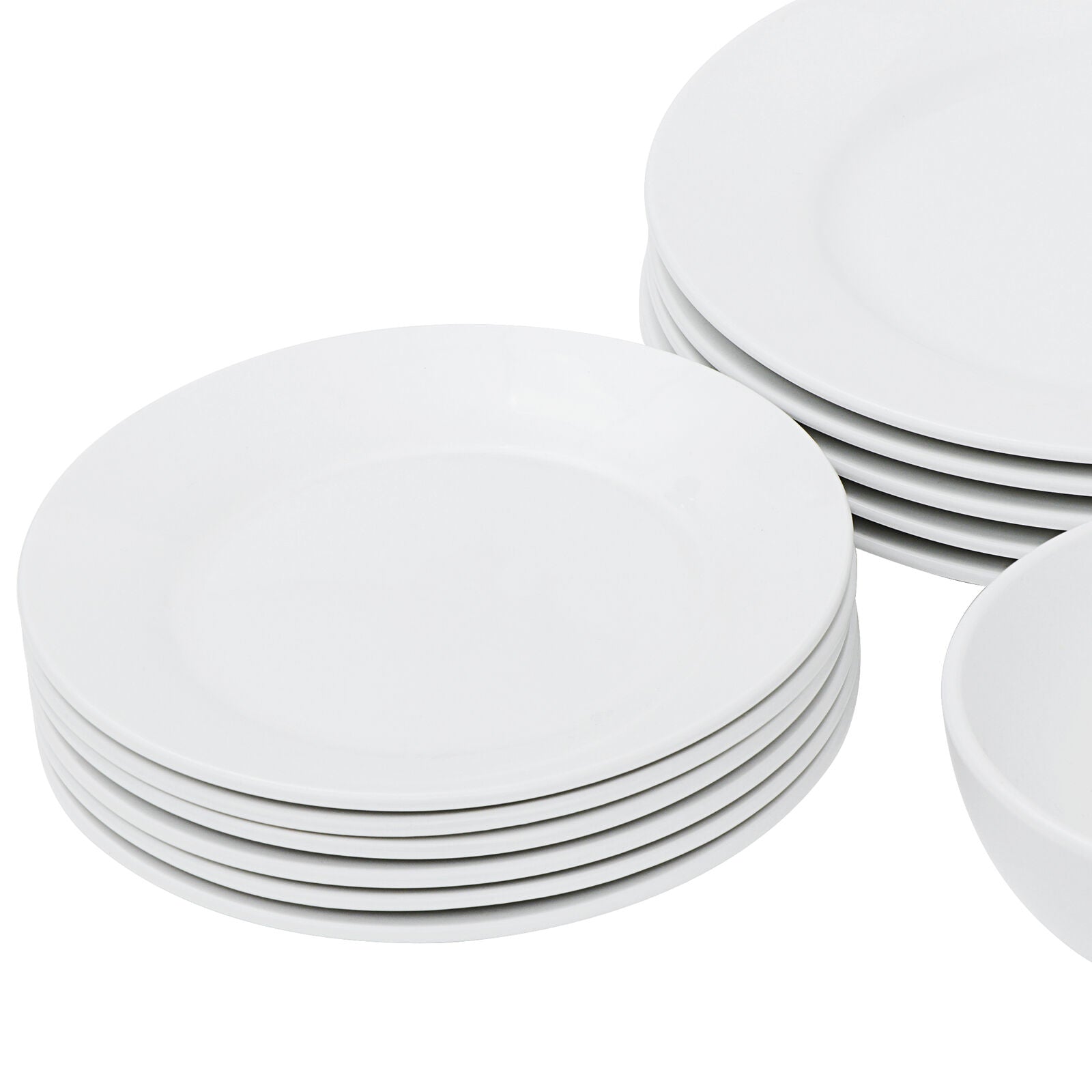 18-Piece Dinnerware Set Porcelain Kitchen Dinner Plates Bowls Mugs Dishes New