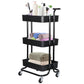 3 Tier Rolling Utility Cart Kitchen Cart Storage Shelves with Roller Wheels