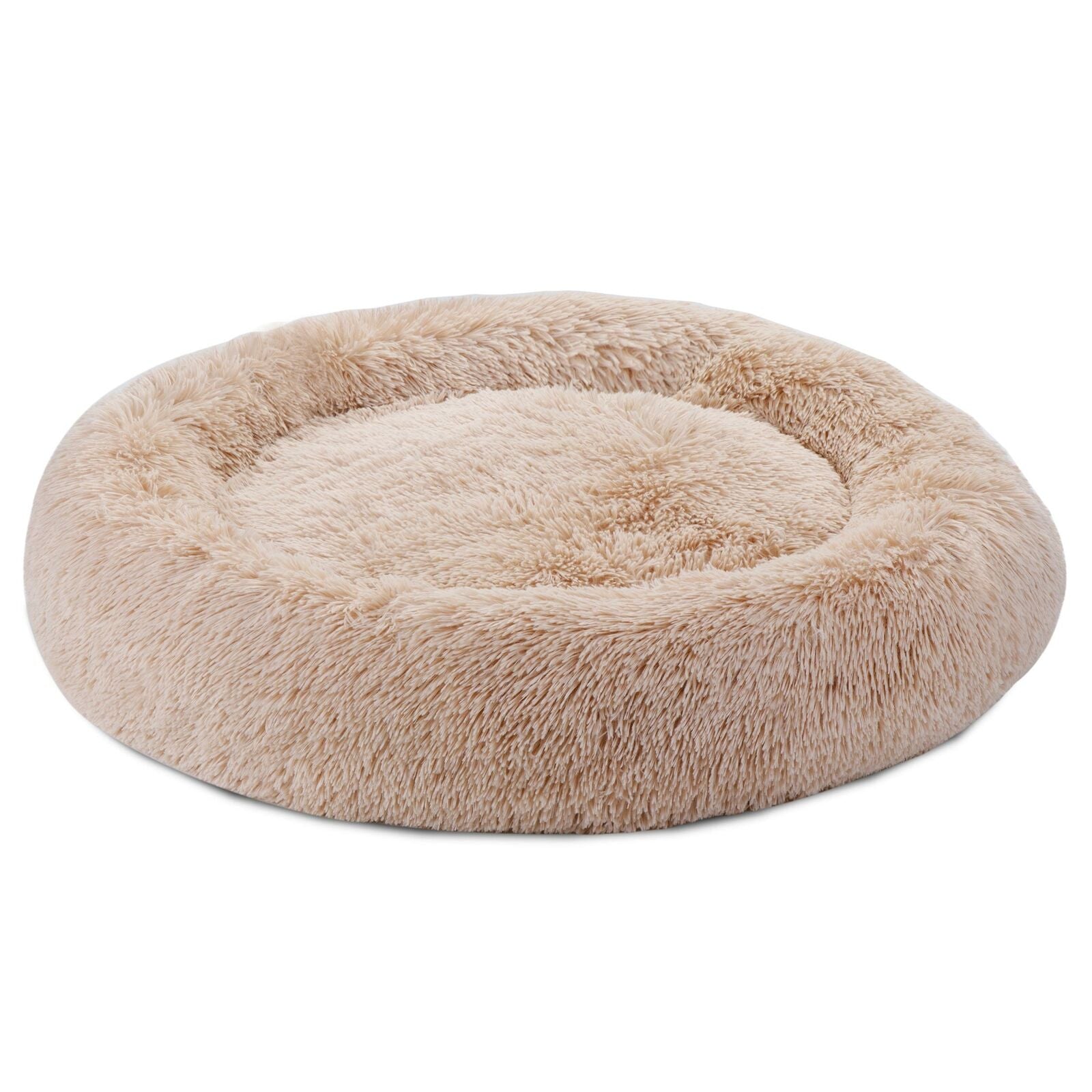 30"X30" Pet Bed Dog Cat Donut Cuddler Cushion Mats Machine Shaggy Fluffy